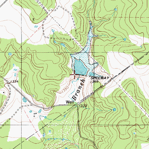 Topographic Map of Soil Conservation Service Site 23 Dam, TX