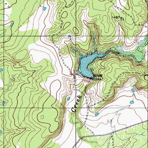 Topographic Map of Soil Conservation Service Site 5 Dam, TX