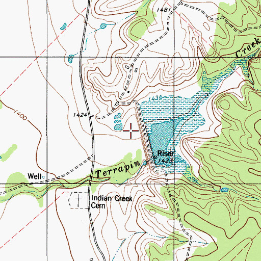 Topographic Map of Soil Conservation Service Site 4 Dam, TX