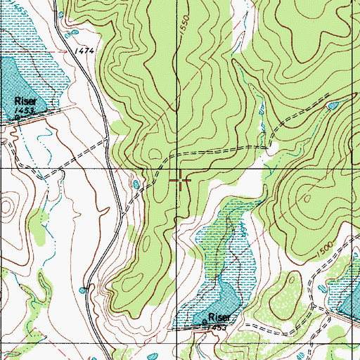 Topographic Map of Soil Conservation Service Site 2 Reservoir, TX