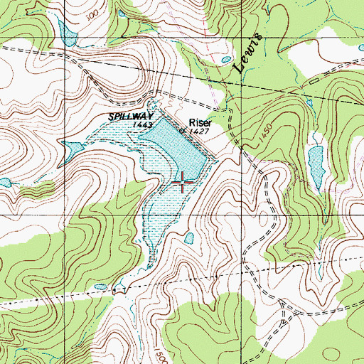 Topographic Map of Soil Conservation Service Site 25 Dam, TX