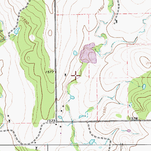 Topographic Map of Soil Conservation Service Site 11 Dam, TX
