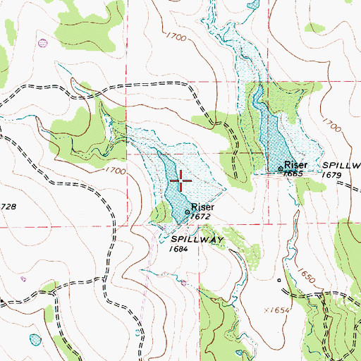 Topographic Map of Soil Conservation Service Site 4 Dam, TX