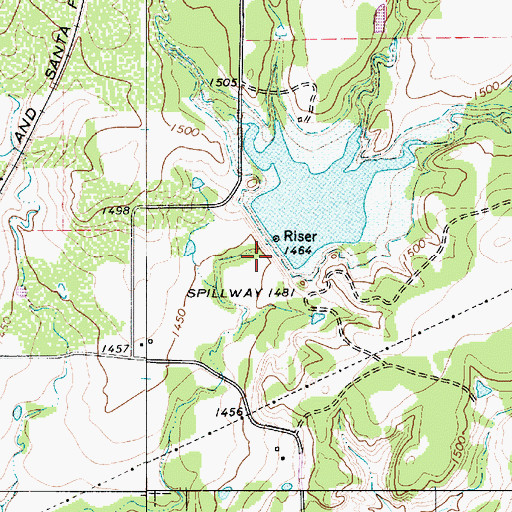 Topographic Map of Soil Conservation Service Site 19 Dam, TX