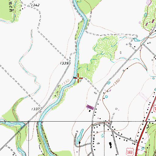 Topographic Map of Municipal Reservoir Lower Dam, TX