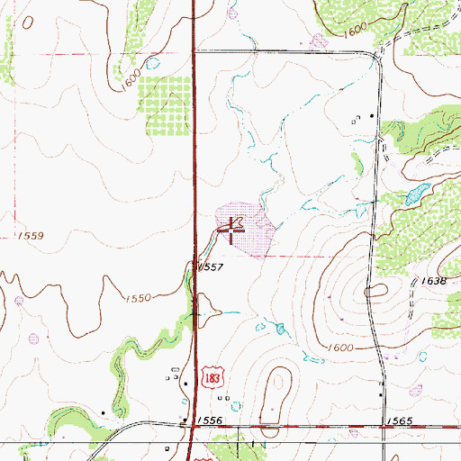 Topographic Map of Soil Conservation Service Site 10a Dam, TX