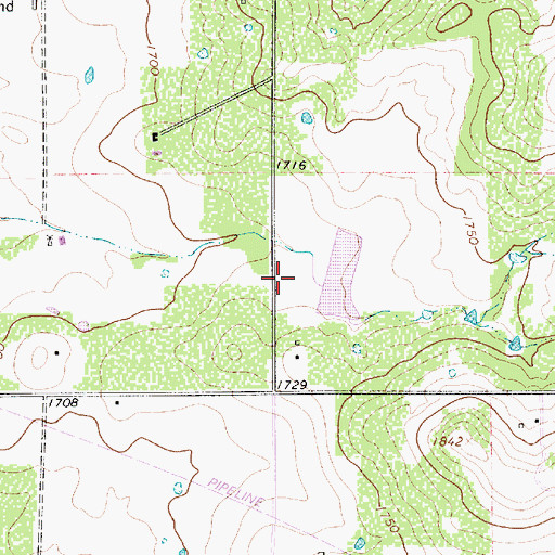 Topographic Map of Soil Conservation Service Site 31 Dam, TX