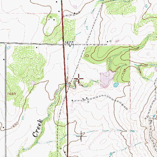 Topographic Map of Soil Conservation Service Site 6 Dam, TX