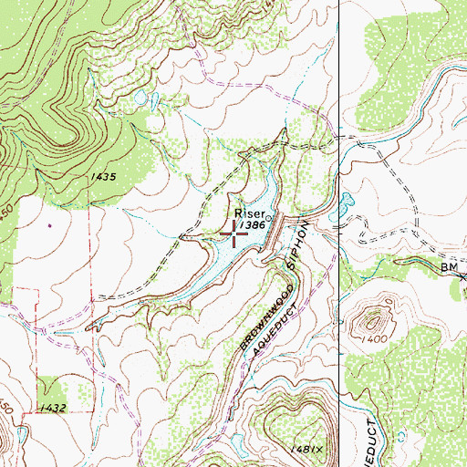 Topographic Map of Soil Conservation Service Site 8 Reservoir, TX