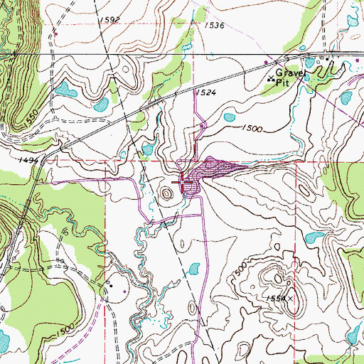 Topographic Map of Pitcock Cattle Company Dam Number 1, TX