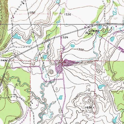 Topographic Map of Dam Number 1, TX