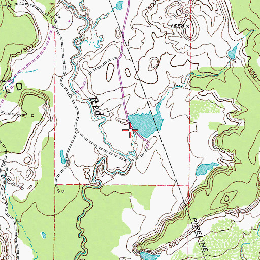 Topographic Map of Pitcock Cattle Company Dam Number 2, TX