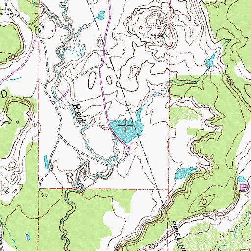 Topographic Map of Dam Number 2, TX