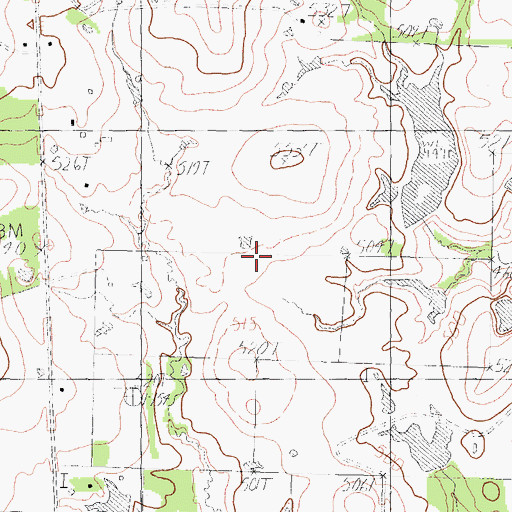Topographic Map of Alexander Lake Dam, TX
