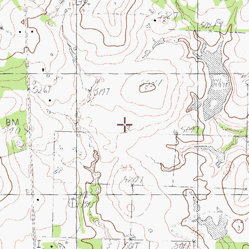 Topographic Map of Alexander Lake, TX
