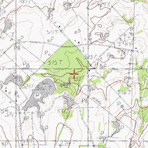 Topographic Map of Charles Napper Lake, TX