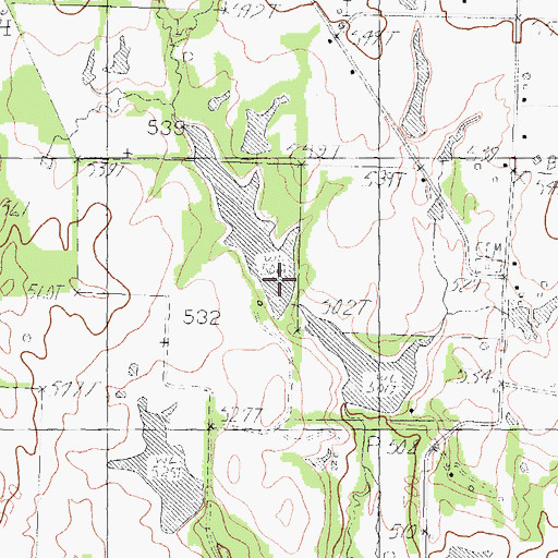 Topographic Map of Dubose Dam, TX