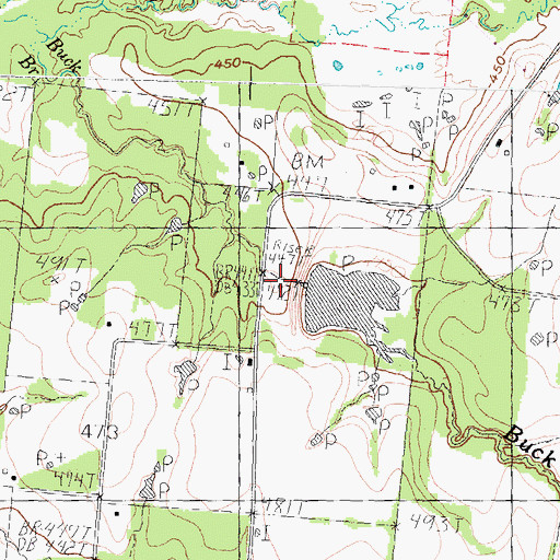 Topographic Map of Soil Conservation Service Site 134 Reservoir, TX
