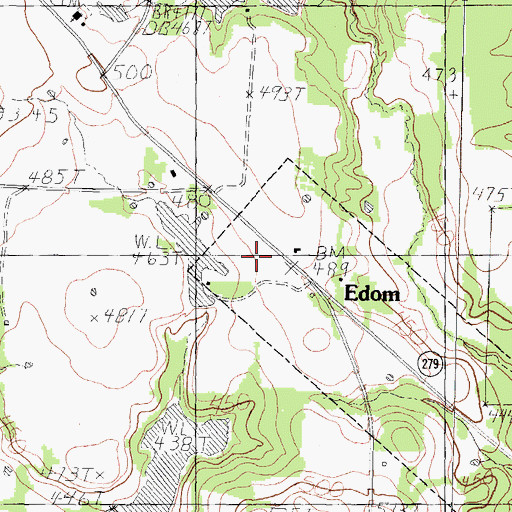 Topographic Map of Payne Ranch Lake Dam, TX