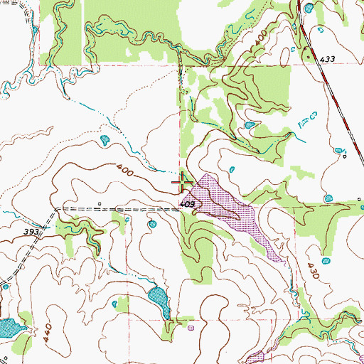 Topographic Map of Soil Conservation Service Site 136 Reservoir, TX