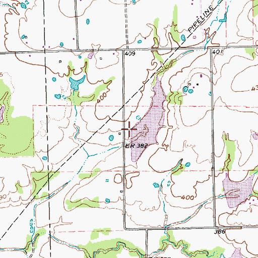 Topographic Map of Soil Conservation Service Site 138 Reservoir, TX