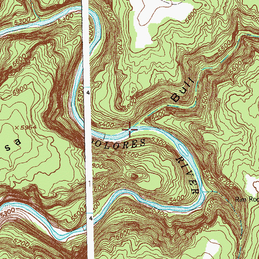 Topographic Map of Bull Canyon, CO