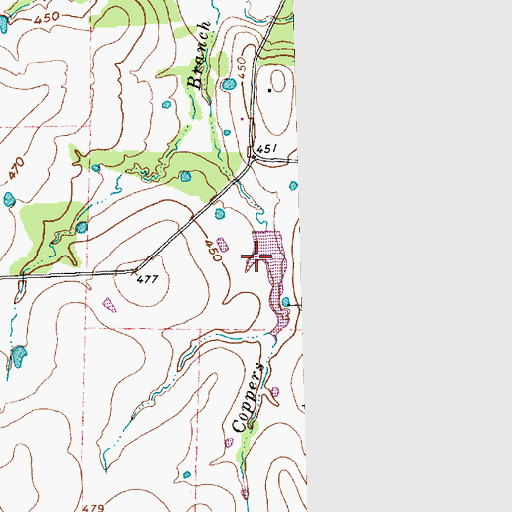 Topographic Map of Soil Conservation Service Site 135a Reservoir, TX