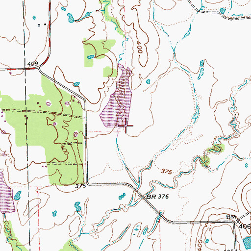 Topographic Map of Soil Conservation Service Site 131 Reservoir, TX