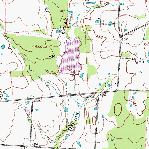 Topographic Map of Soil Conservation Service Site 128 Dam, TX