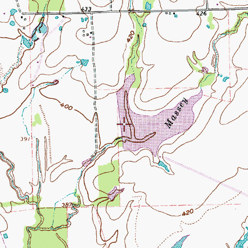 Topographic Map of Soil Conservation Service Site 110 Dam, TX
