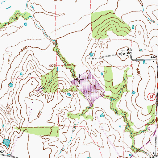 Topographic Map of Soil Conservation Service Site 113 Reservoir, TX