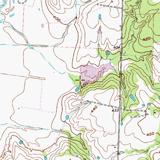 Topographic Map of Soil Conservation Service Site 114 Dam, TX