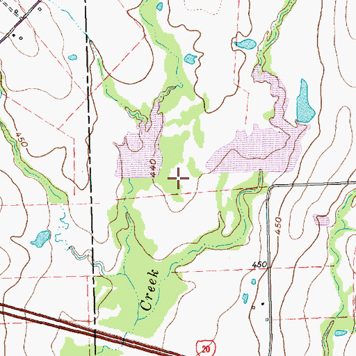 Topographic Map of Soil Conservation Service Site 101 Dam, TX