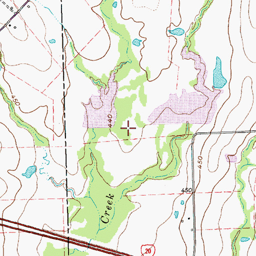 Topographic Map of Soil Conservation Service Site 101 Reservoir, TX
