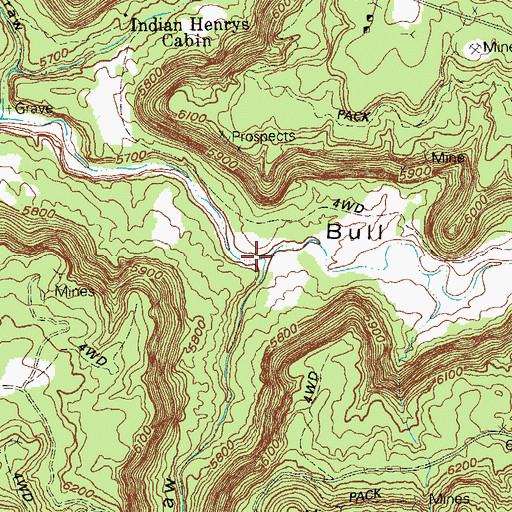 Topographic Map of Bachelor Draw, CO