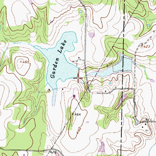 Topographic Map of Garden Lake Dam, TX