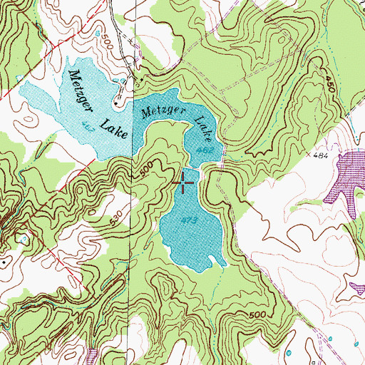 Topographic Map of Metzger Dam Number 2, TX