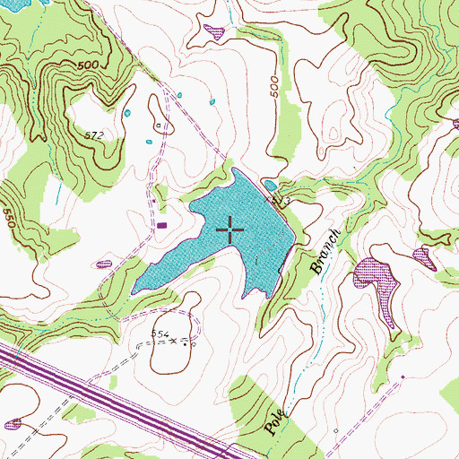 Topographic Map of Metzger Lake Number 3, TX