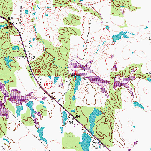 Topographic Map of Big Lake Dam, TX