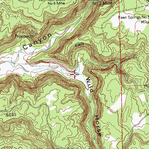 Topographic Map of Wild Horse Draw, CO