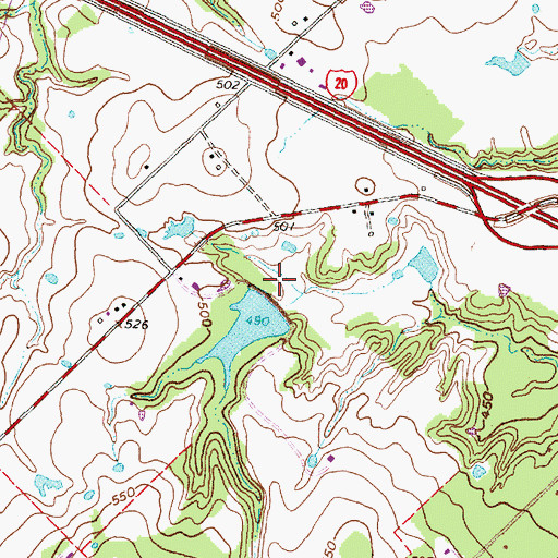 Topographic Map of Owen Lake, TX