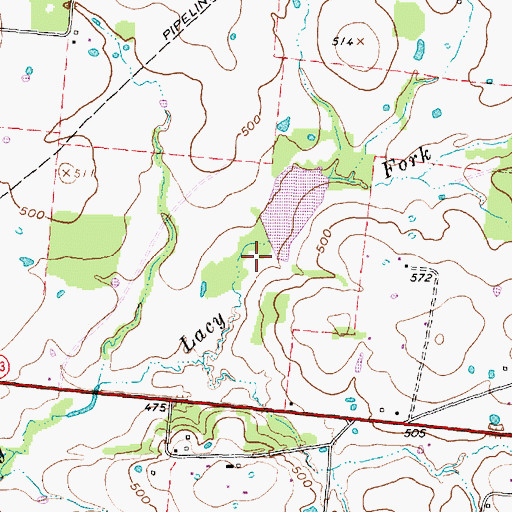 Topographic Map of Soil Conservation Service Site 123 Dam, TX
