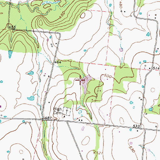 Topographic Map of Cotton Lake, TX