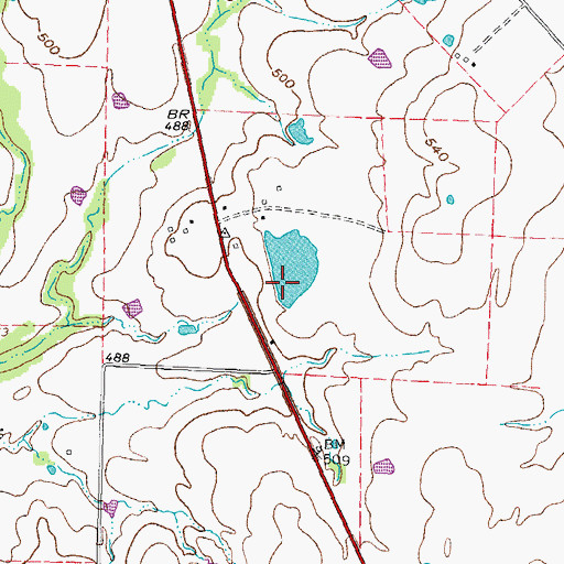 Topographic Map of Hamilton Lake, TX