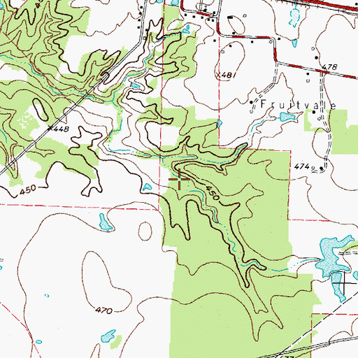 Topographic Map of Musslewhite Lake Dam, TX