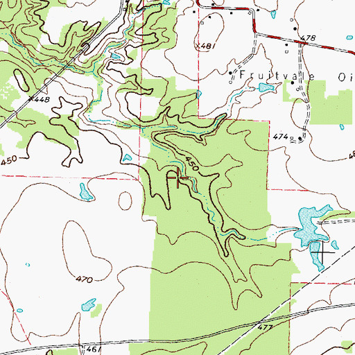 Topographic Map of Musslewhite Lake, TX