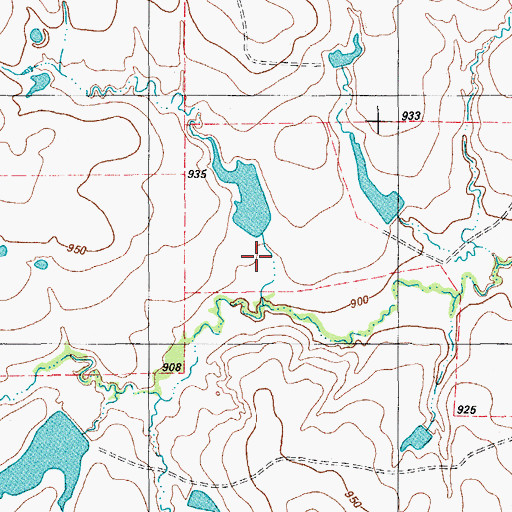 Topographic Map of Parker Lake Number 2 Dam, TX