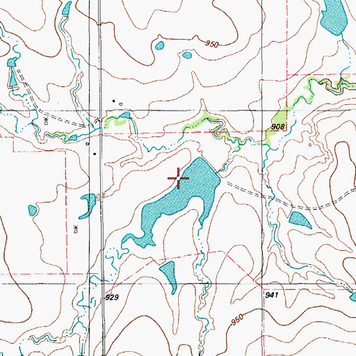 Topographic Map of Parker Lake Number 1 Dam, TX
