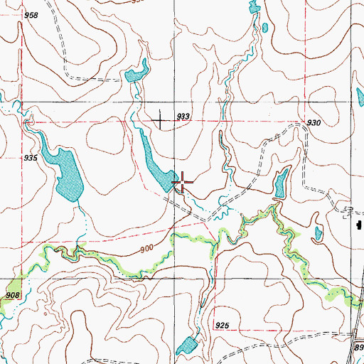 Topographic Map of Parker Lake Number 3 Dam, TX