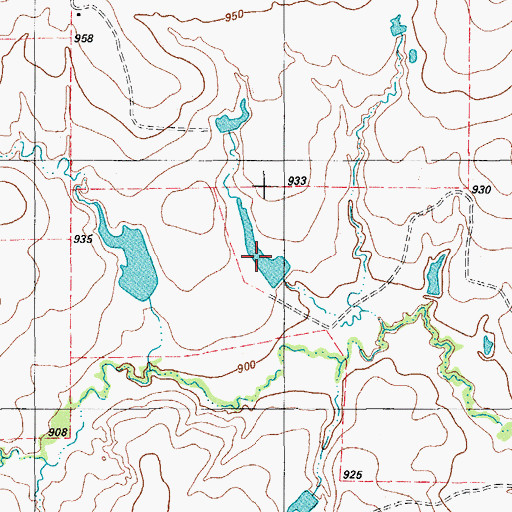 Topographic Map of Parker Lake Number 3, TX